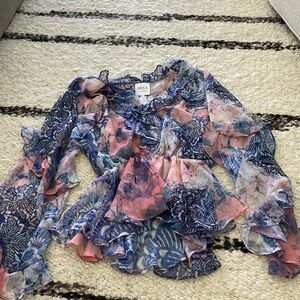 Beautiful pink and purple Misa Los Angeles blouse nwt size xs